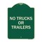 Signmission No Trucks or Trailers Heavy-Gauge Aluminum Architectural Sign, 24" H, G-1824-23556 A-DES-G-1824-23556 - alternate 1